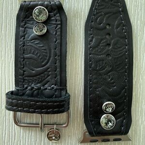 Spark*L Black Leather Sivella With Double Crystal Size 1